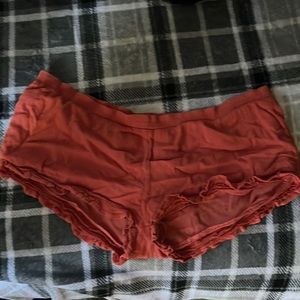 Orange short shorts size large